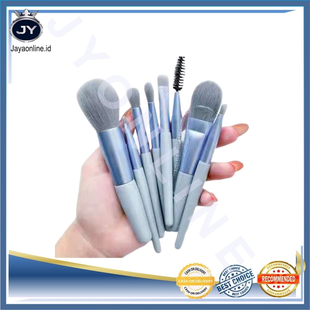 JY Set Kuas MakeUp 8 in 1/Travel Mini MakeUp Brush Set