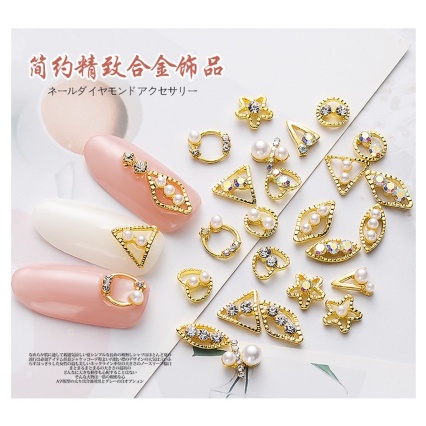 Nail charms nail gems hiasan berlian kuku aksesoris nail kutek gel polish swarovski crystal ab