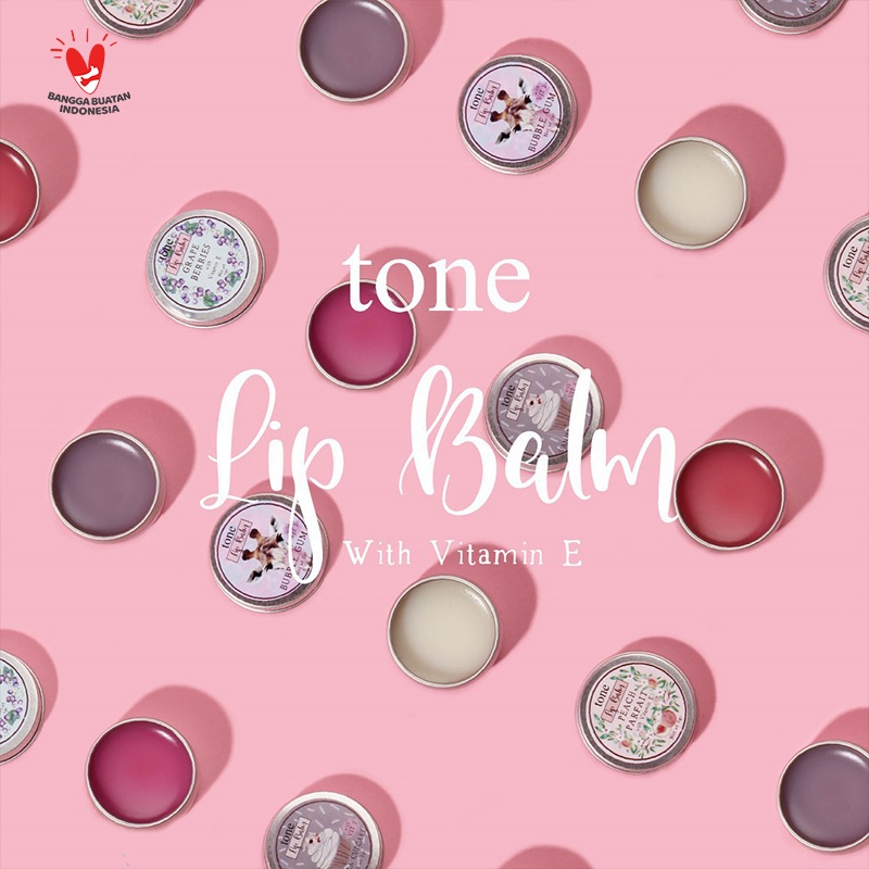 Lip Balm TONE Pelembab Pencerah Bibir dengan Vitamin E Moisturizing Therapy Lips Cream Bibir Lipbalm Essential Care