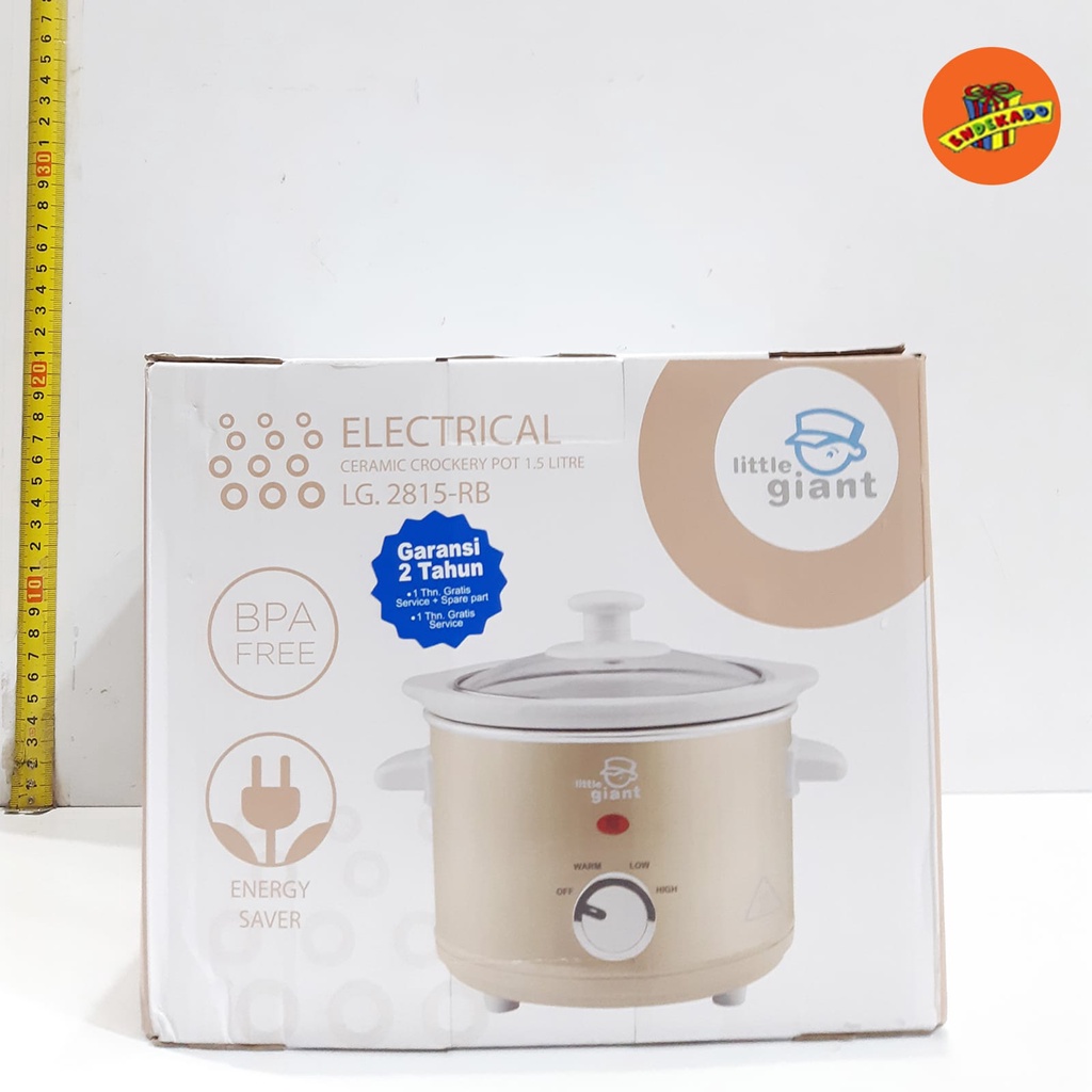 MAKASSAR! LITTLE GIANT CERAMIC CROCKERY LG 2815 - Slow Cooker 1,5L