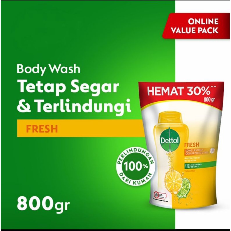 Dettol Fresh Sabun Cair Jumbo 800 gr