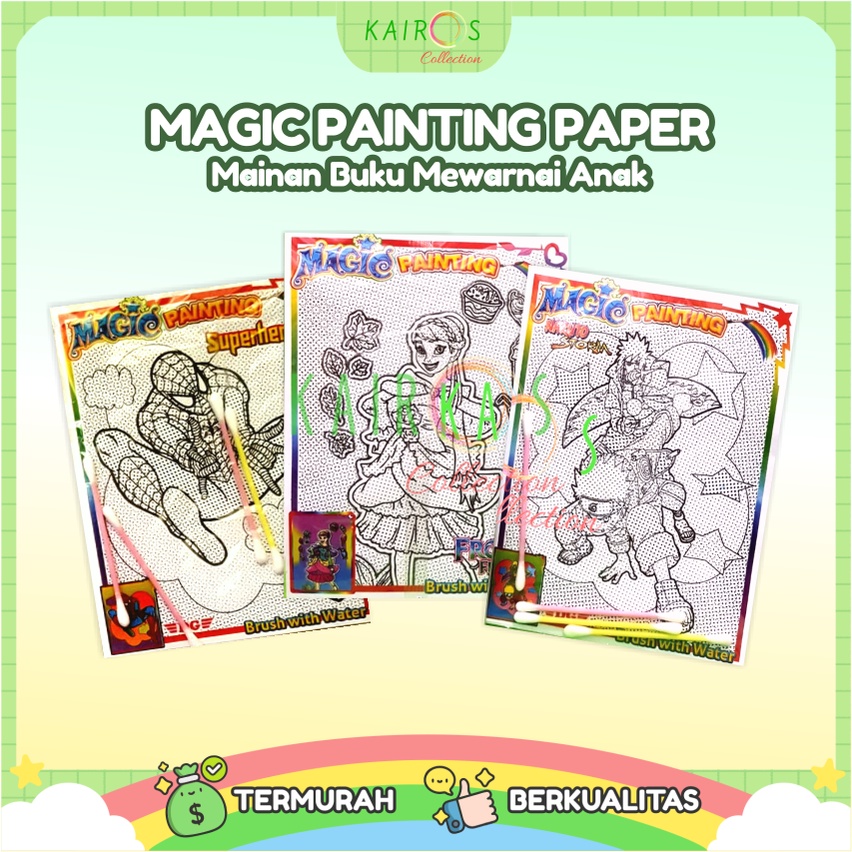 Magic Painting Paper Kertas Warna Anak Buku Mewarnai Anak