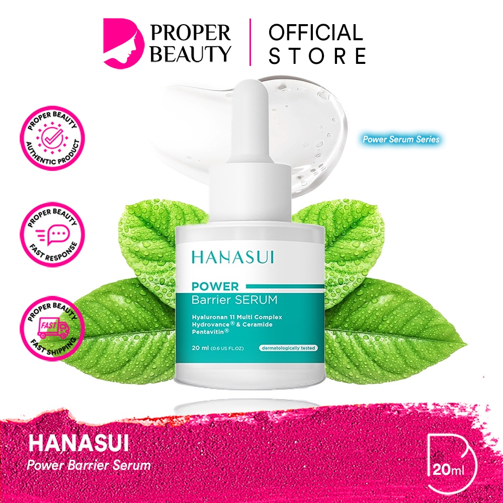 HANASUI Power Barrier Serum Indonesia / Serum Wajah / Hyaluronan 11 Multi Complex Hydrovance &amp; Ceramide Pentavitin 20ml / Memperbaiki Memperkuat Skin Barrier / Melembabkan Menghidrasi Kulit / Super Powerful Series / Skincare Face Care / Intense Treatment