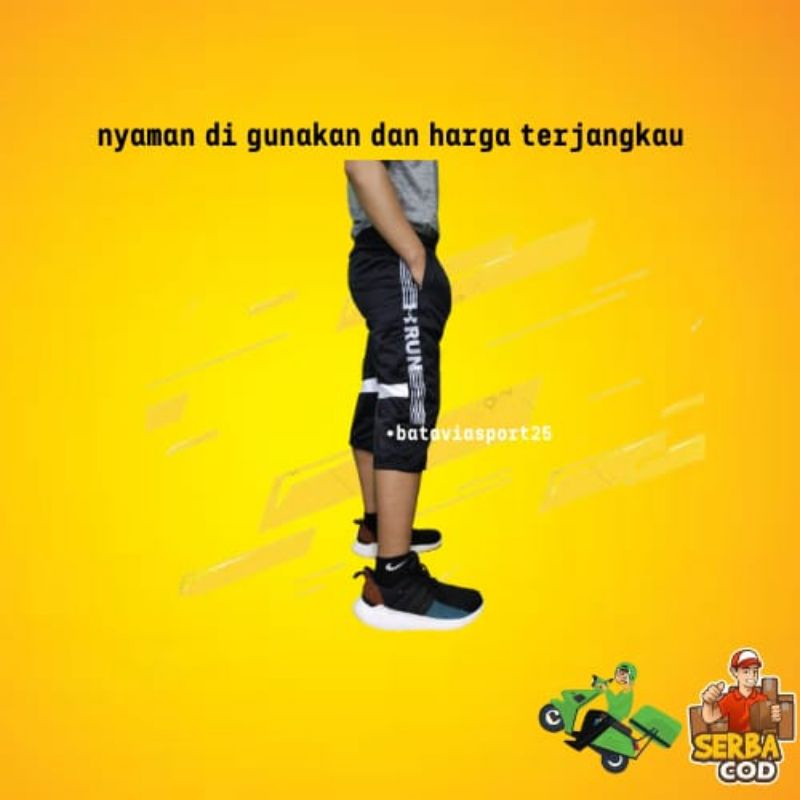 celana pendek short pants trening sontog 3/4 sepeda futsal badminton running gym bahan adem murah