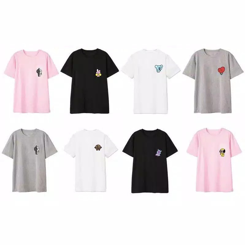  KAOS  BT21 MEMBER COOKY TATA CHIMMY RJ MANG KOYA SHOOKY  