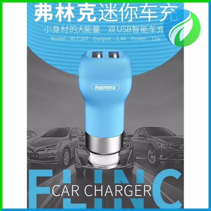 Remax RCC207 Flinc Dual USB Car Charger 2.4A - Charger Mobil