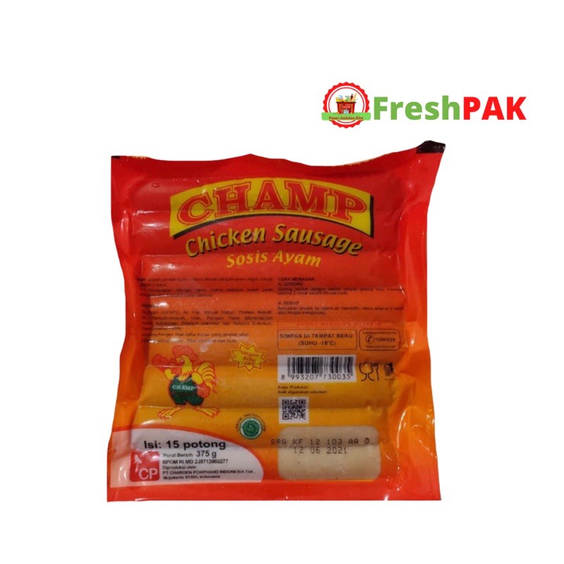 

FreshPAK - Champ Sosis Ayam 375gram / isi 15 buah / Frozen Food