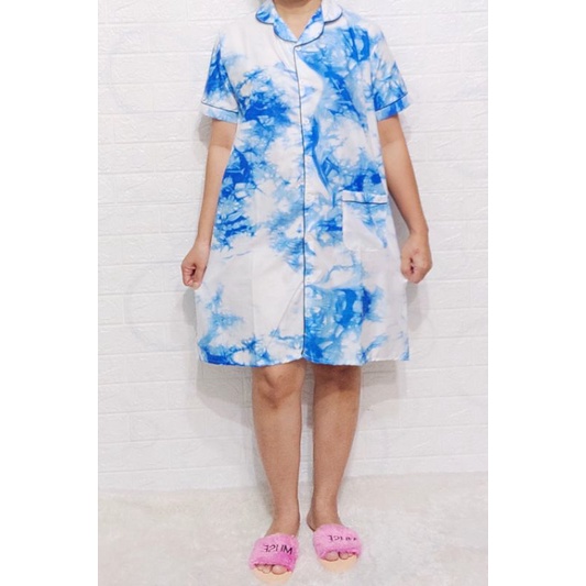 Baju Tidur Piyama Wanita Motif Tie dye Pajamas Katun  / Baju Tidur setelan Wanita katun Daster dewasa Terbaru Bigsize Kekiniaan