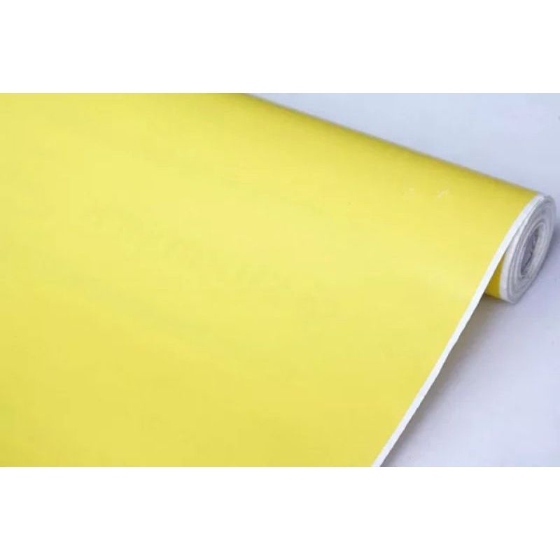 Wallpaper Dinding Polos Kuning 8m s/d 9m x 45cm