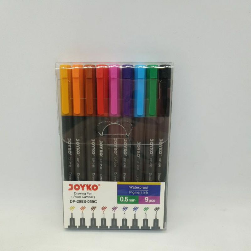

drawing pen set joyko DP 298S 059C 9 color 0.5