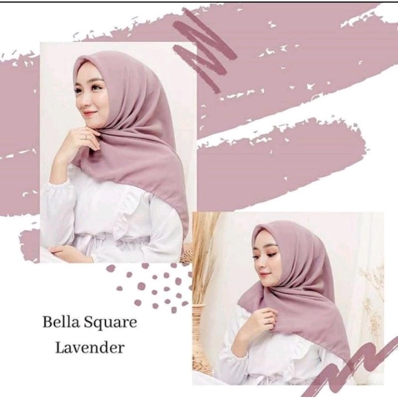 TERMURAH BELLA SQUARE HIJAB SEGI EMPAT BEST QUALITY POLLYCOTTON