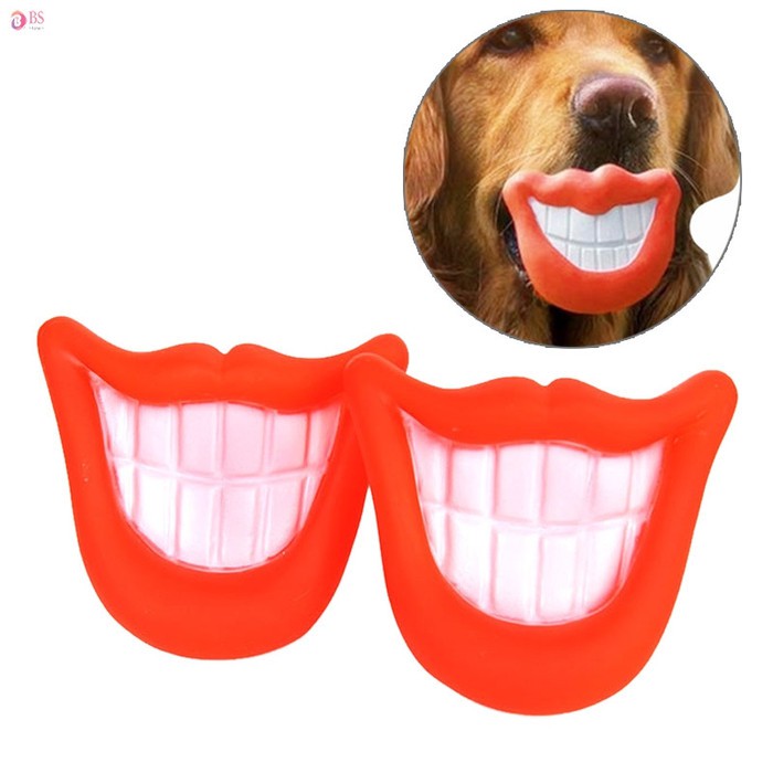 Mainan Kunyah Bentuk Bibir Tertawa Lucu Untuk Anjing