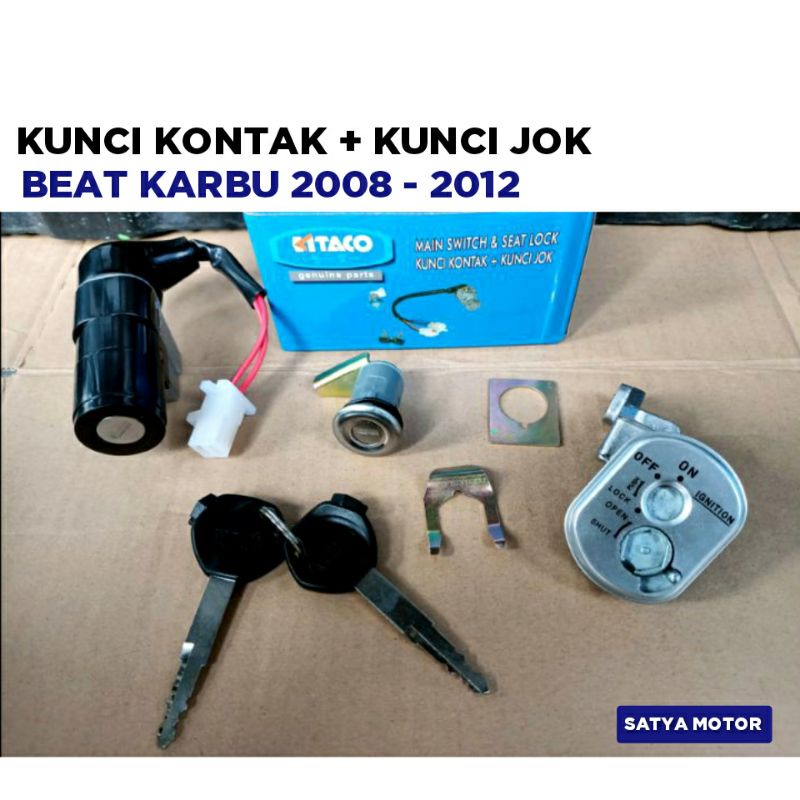 Kunci Kontak + Kunco Jok Beat Karbu 2008 2009 2010 2011 2012 / Dudukan Starter Stater kunci / Kitaco