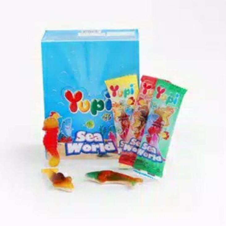 

[DISC NO FREE] Permen Yupi Sea World box isi 24 pcs