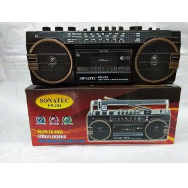 Radio Tape Kaset Usb Memori Player Mp3 Player Sonatec PR-259 Ac/Dc