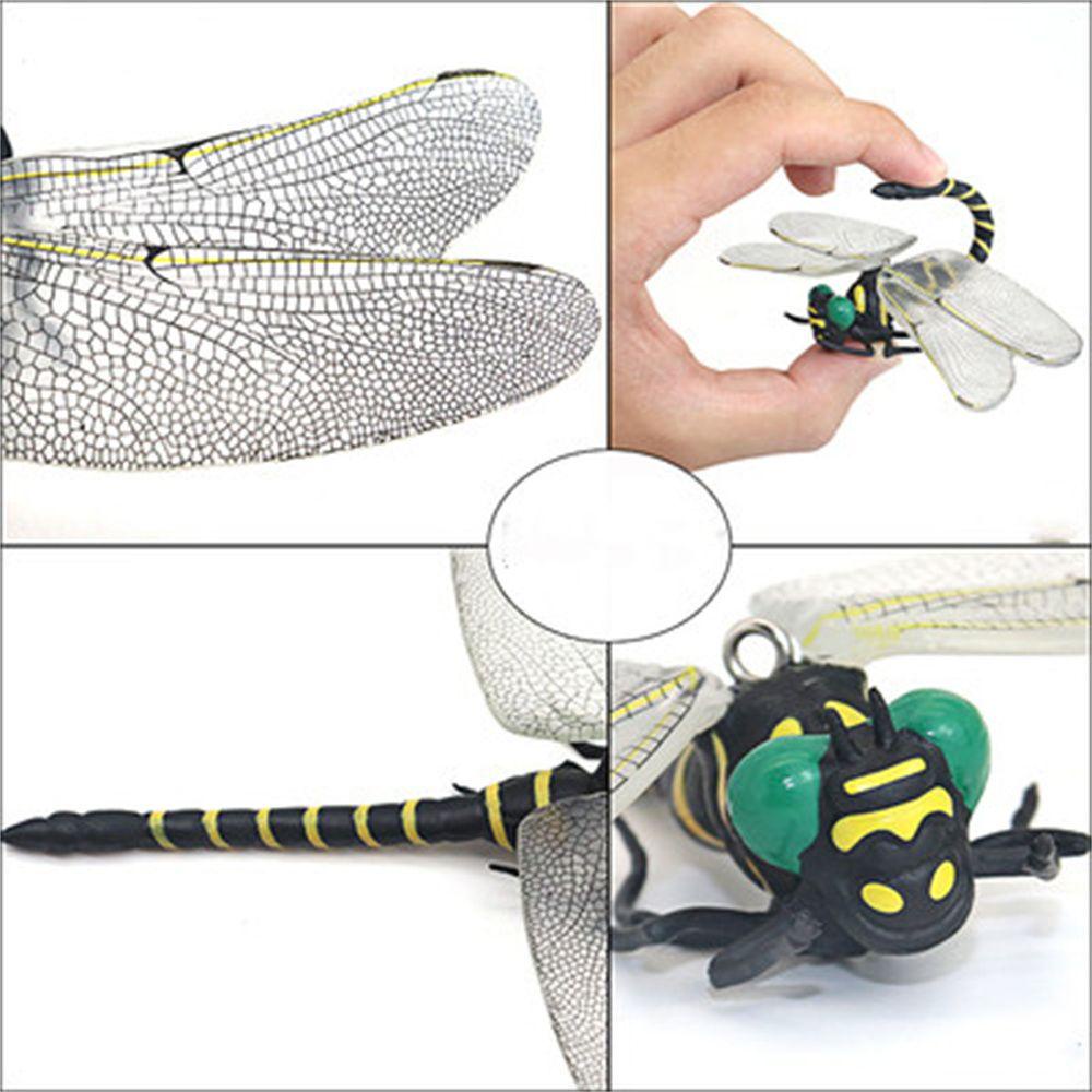 Needway Model Capung Canda Praktis Hadiah Anak Model Hewan Mainan Sains 12cm Dragonfly Action Figure