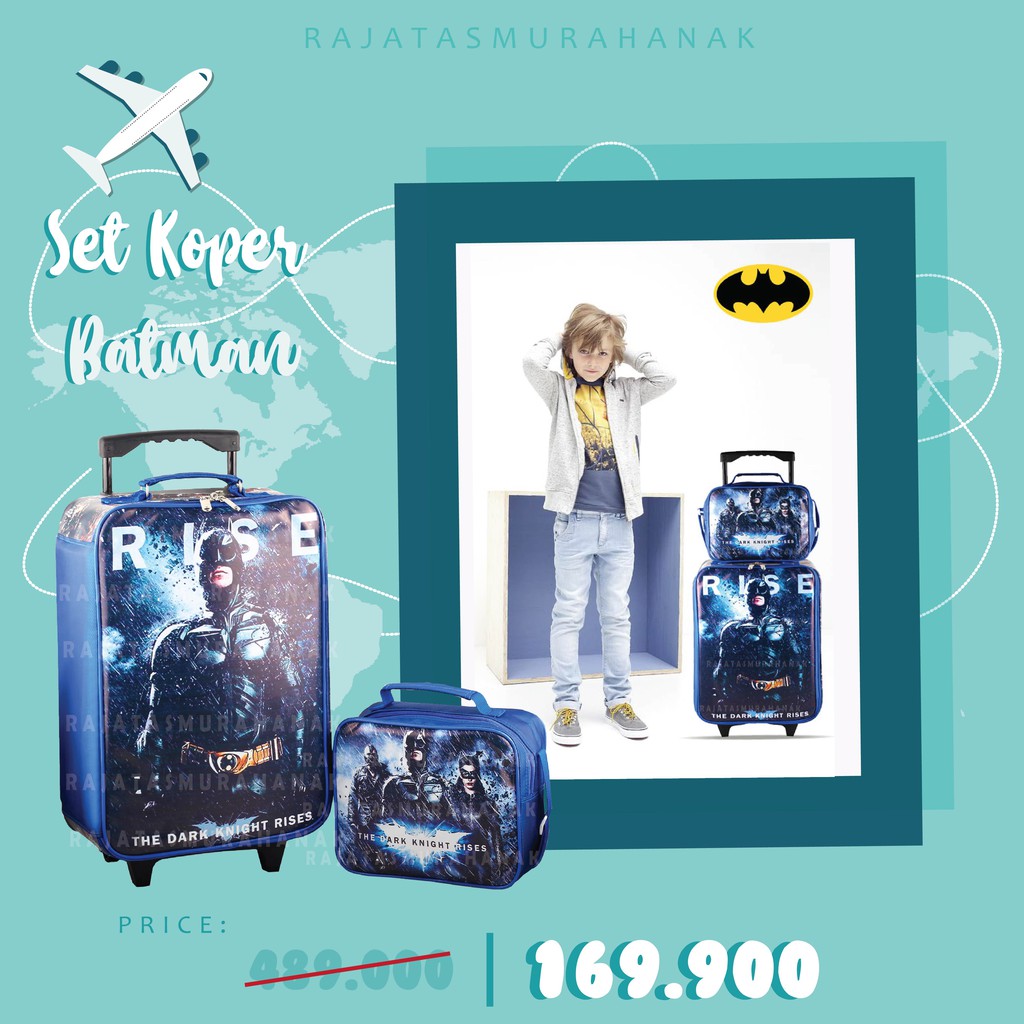 PTS - Koper Anak - Set Koper &amp;Lunch Bag Anak Bahan Sponge Tahan Air LOL - PONY - BATMAN - TOBOT .PT Murah
