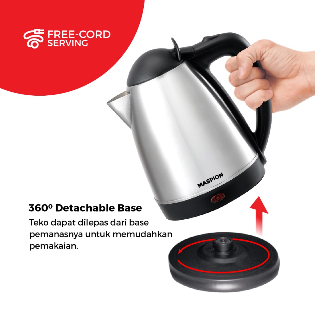 Ketel listrik maspion MEK 1802 KS dan MEK 1803 KL electric