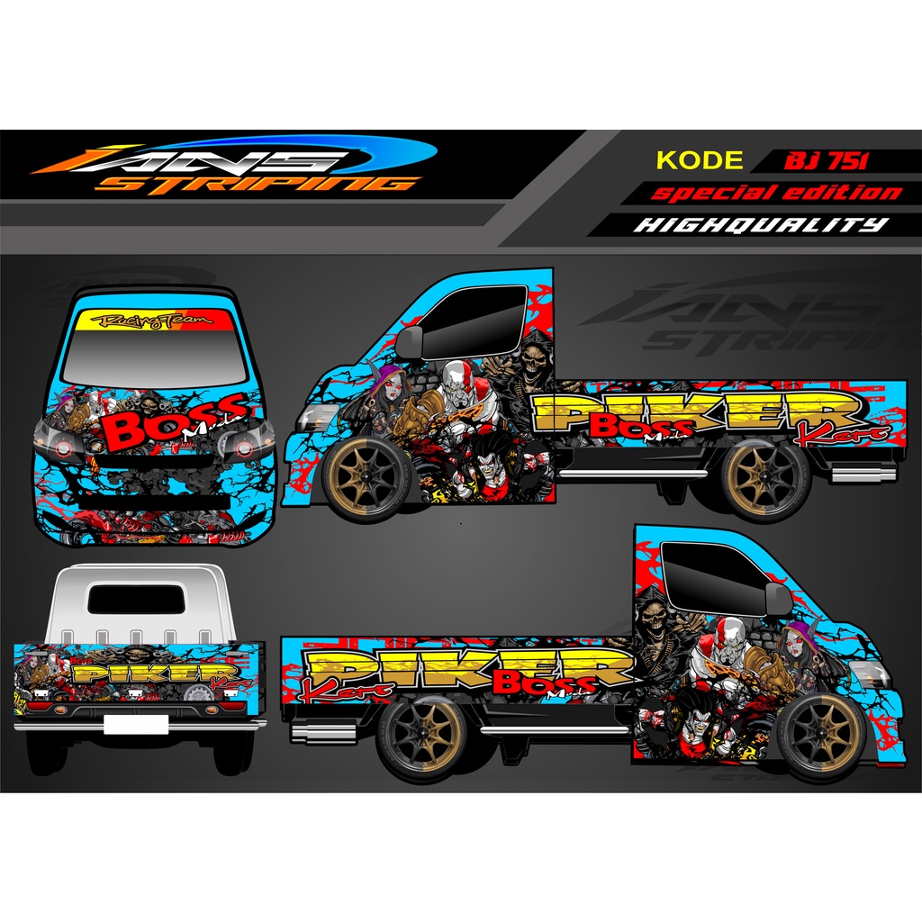 STICKER VARIASI MOBIL PICK UP GRANMAX , CARRY , L300 / DECAL PICK UP / DECAL GRANMAX / DECAL STICKER MOBIL