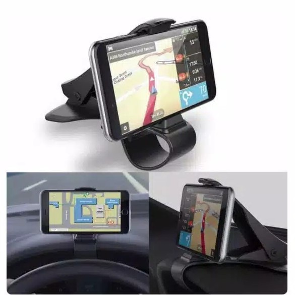 Car Holder Dashboard / Phone Holder Mobil Dashboard / Holder HP GPS Mobil Jepit Multifungsi