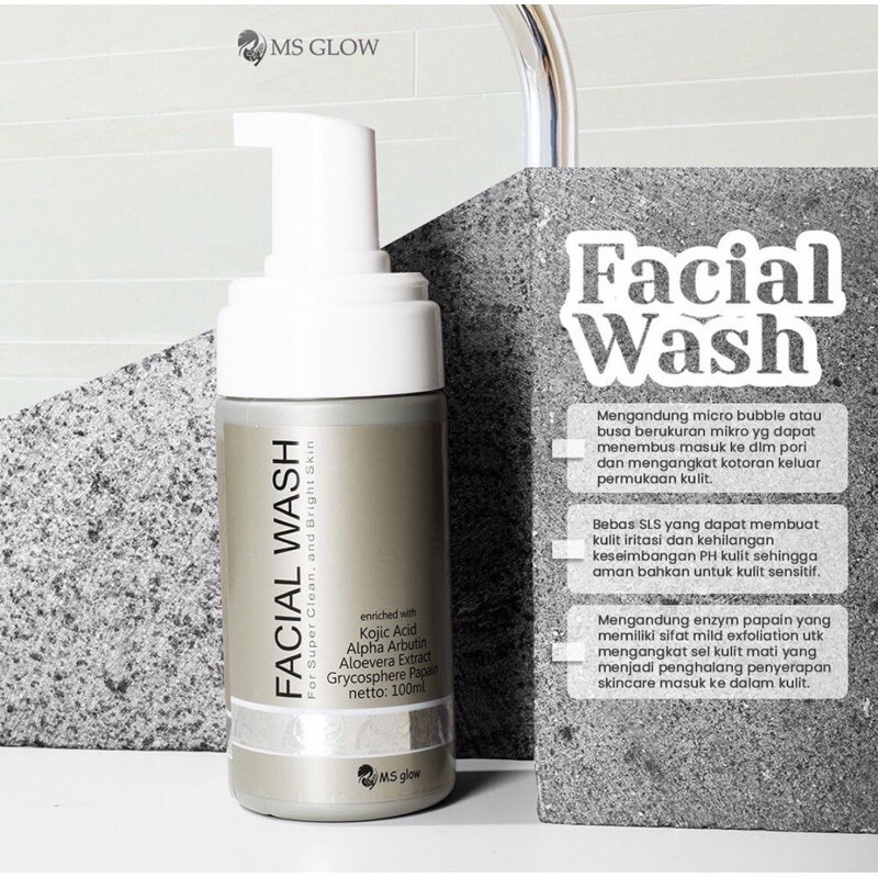 [SELLER RESMI ORIGINAL] FACIAL WASH MS GLOW