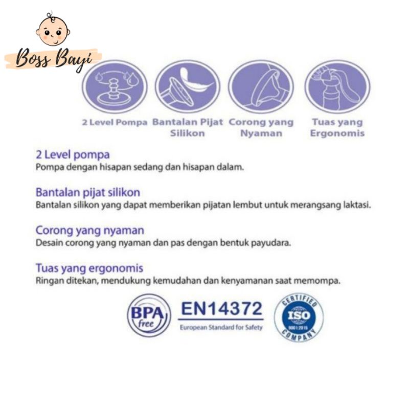 BABY SAFE Breast Pump Manual BPM01 / Pompa Asi Manual