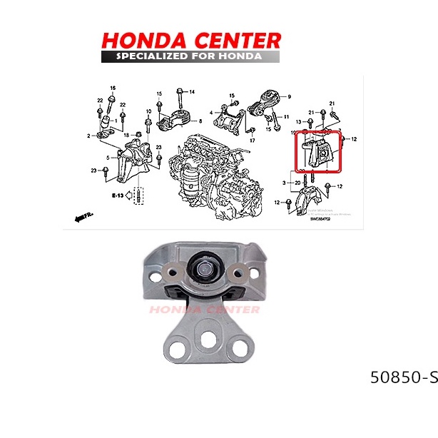 engine mounting gantungan mesin kiri crv gen3 2007 2008 2009 2010 2011 matik