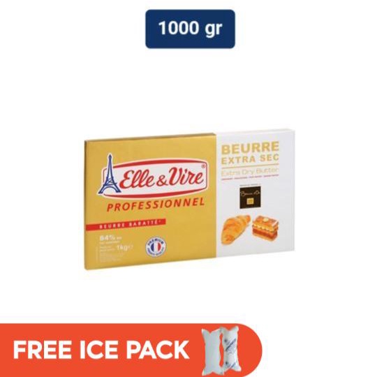 Elle & Vire Butter Sheet Unsalted, 84% Fat, Extra Dry 1 kg