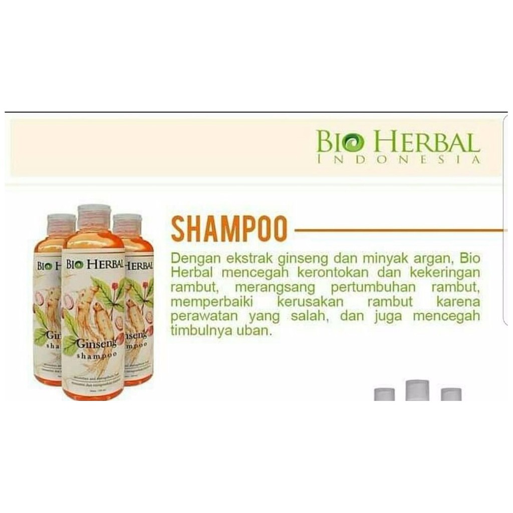 [COD] Shampo Menumbuhkan dan Mengobati Rontok dalam 14 hari Ginseng Korea | Bio Herbal Shampo BPOM 250 ml