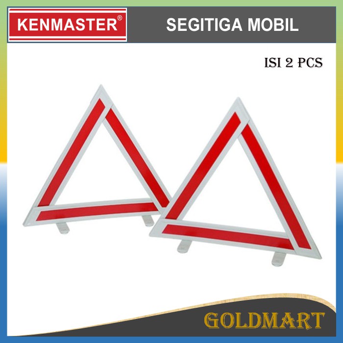 Segitiga Mobil 2 pcs Origina Kenmaster Segitiga Pengaman Mobil Plastik