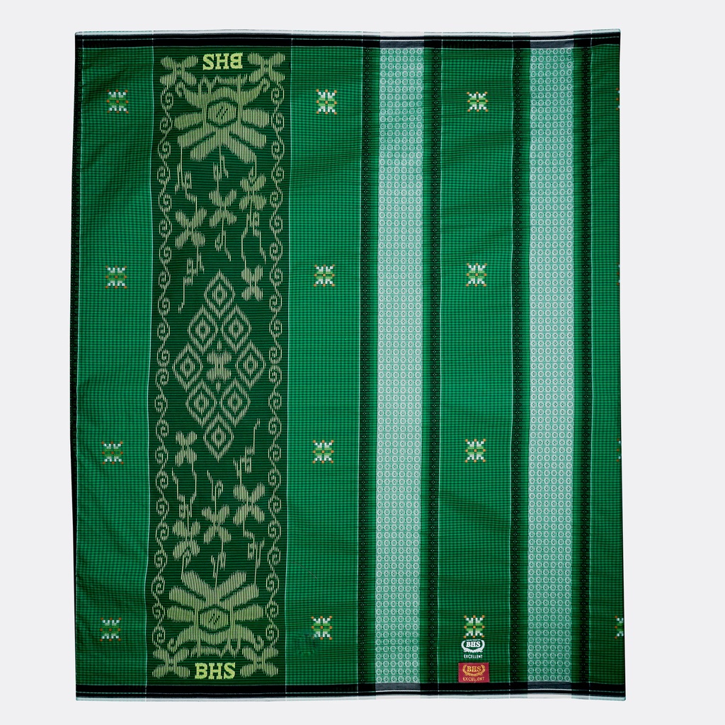 Sarung BHS Excellent Gold Motif Songket Gambiran Hijau // COD // BHS SGB