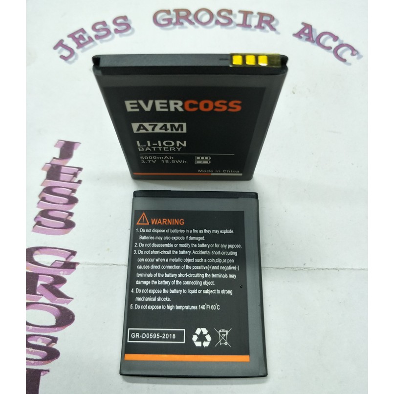 Baterai Battery EVERCROSS EVERCOSS CROSS A74M Winner T2 Double Power - Hitam