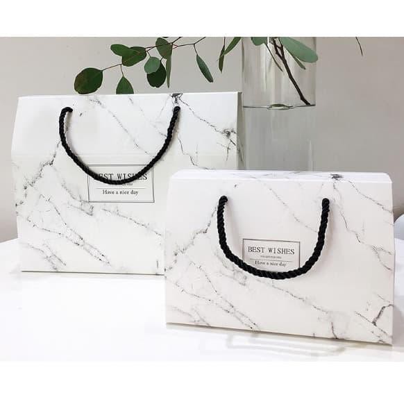 

PROMO - Hampers Box marmer Model Tas / Sovenir Hadiah / Kotak Kado gift