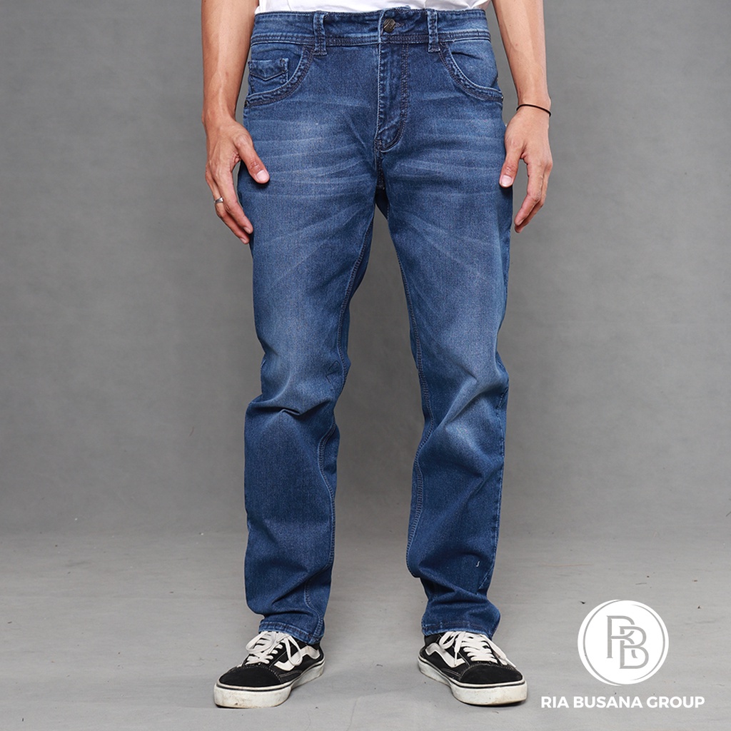 Ria Busana - Roxeld - Celana Jeans Basic Dewasa Pria Art. PBR73516BWK