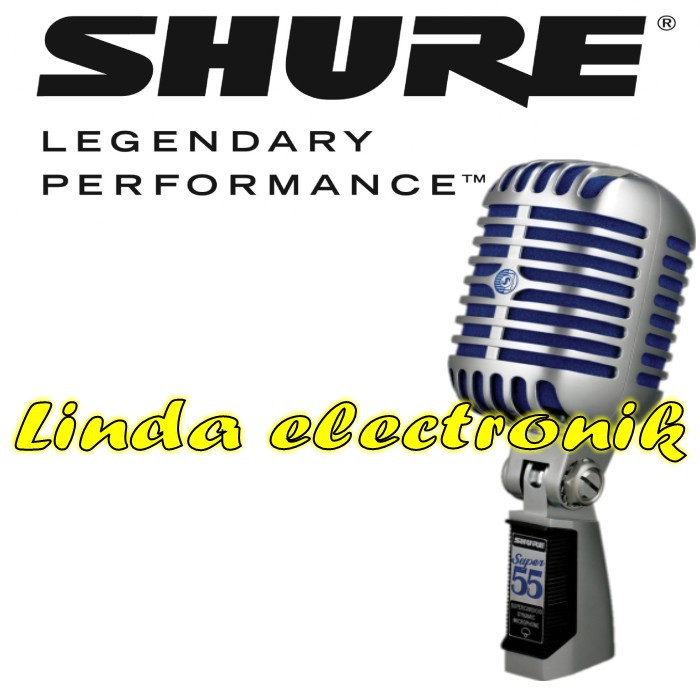 Mic Kabel Shure Super 55 Deluxe Vokal Supercardioid Original