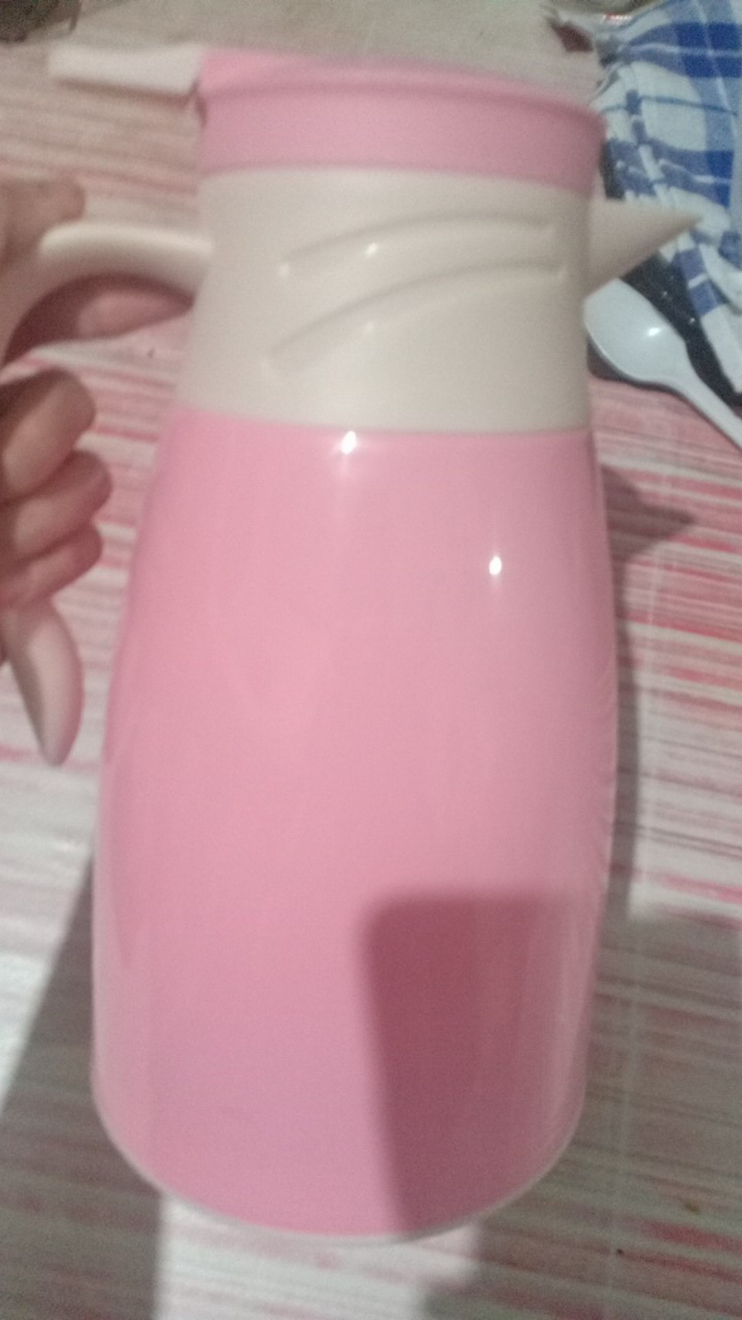 Teko 1000ml Termos Air Panas Bahan Kaca Luar Plastik Water Jug 1 Liter Besar