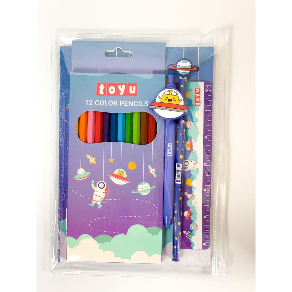 

Toyu Bundling Set Alat Tulis Anak Sekolah Karakter Lucu Space Ungu