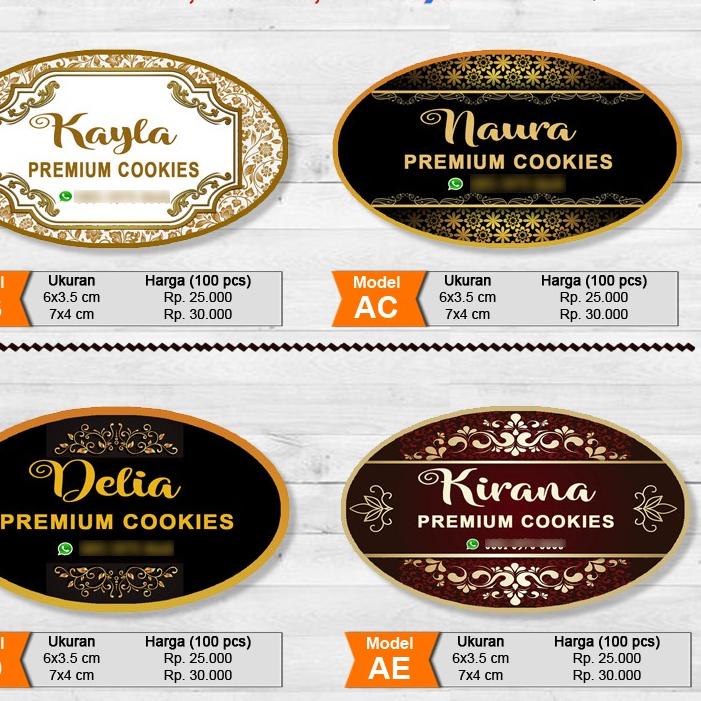 

Big Sale|SQ40|Cetak Stiker Label Produk Kue Stiker Toples Kue Bentuk Oval Isi 100 lembar