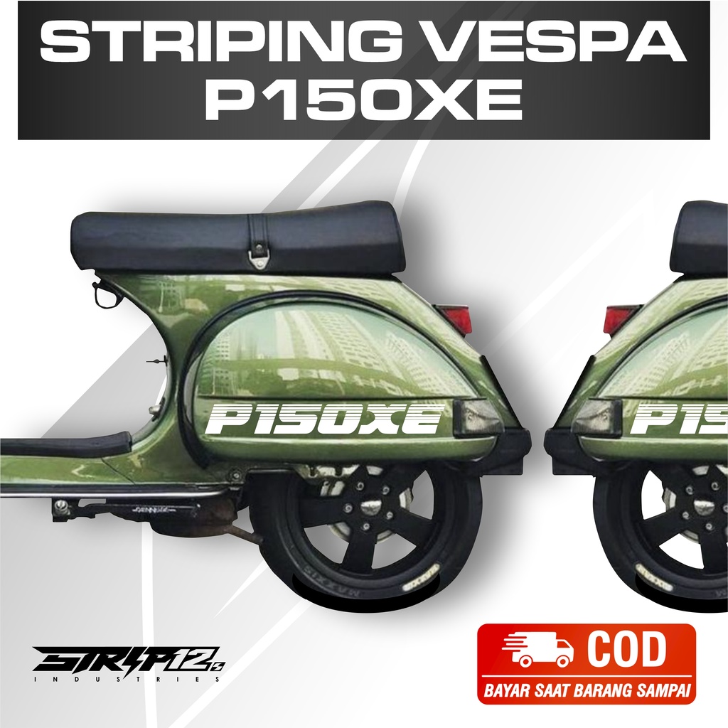 STICKER STIKER CUTTING VESPA 2 TAK UNIVERSAL PX PS STYLE/ STRIPING VESPA P150XE/CUTTING STICKER VESP