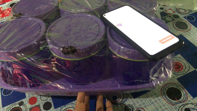 Toples Jumbo Set Tonam Calista Isi 6 Pcs + Nampan Baki - Random Colour