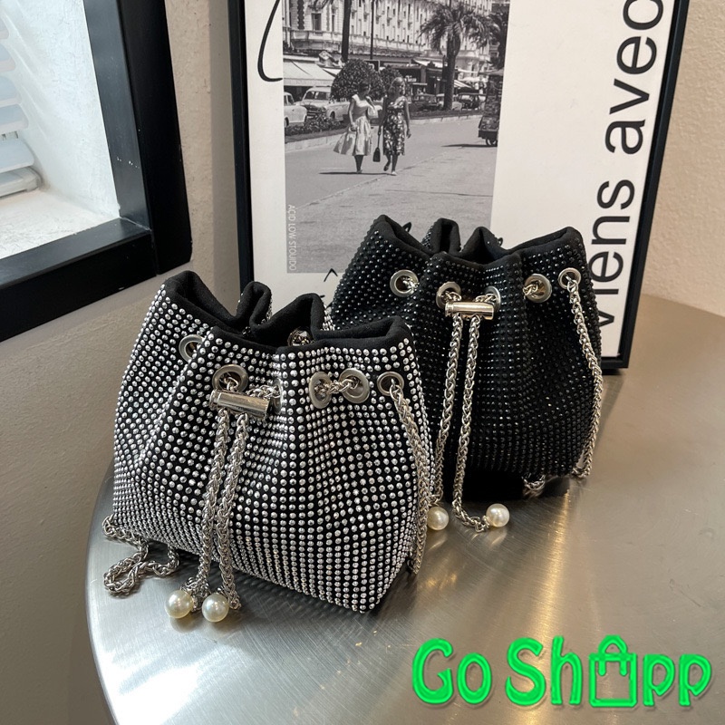 Bucket Bag Wanita Import - Tas Selempang Wanita Bling Bling Import Terbaru Fashion Korea - Tas Pesta Kondangan Mewah Kekinian [T09]