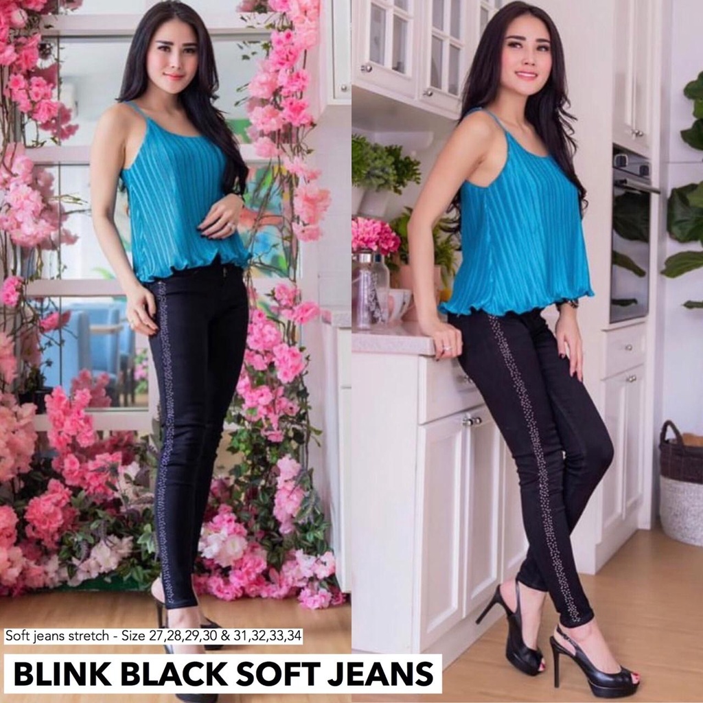 [ SUXIENNA ] MF-1499 M&B MISCHA & BRANDON SIZE 31 CELANA SOFT JEANS STRECH  LIST MOTEK BLINK-BLINK W