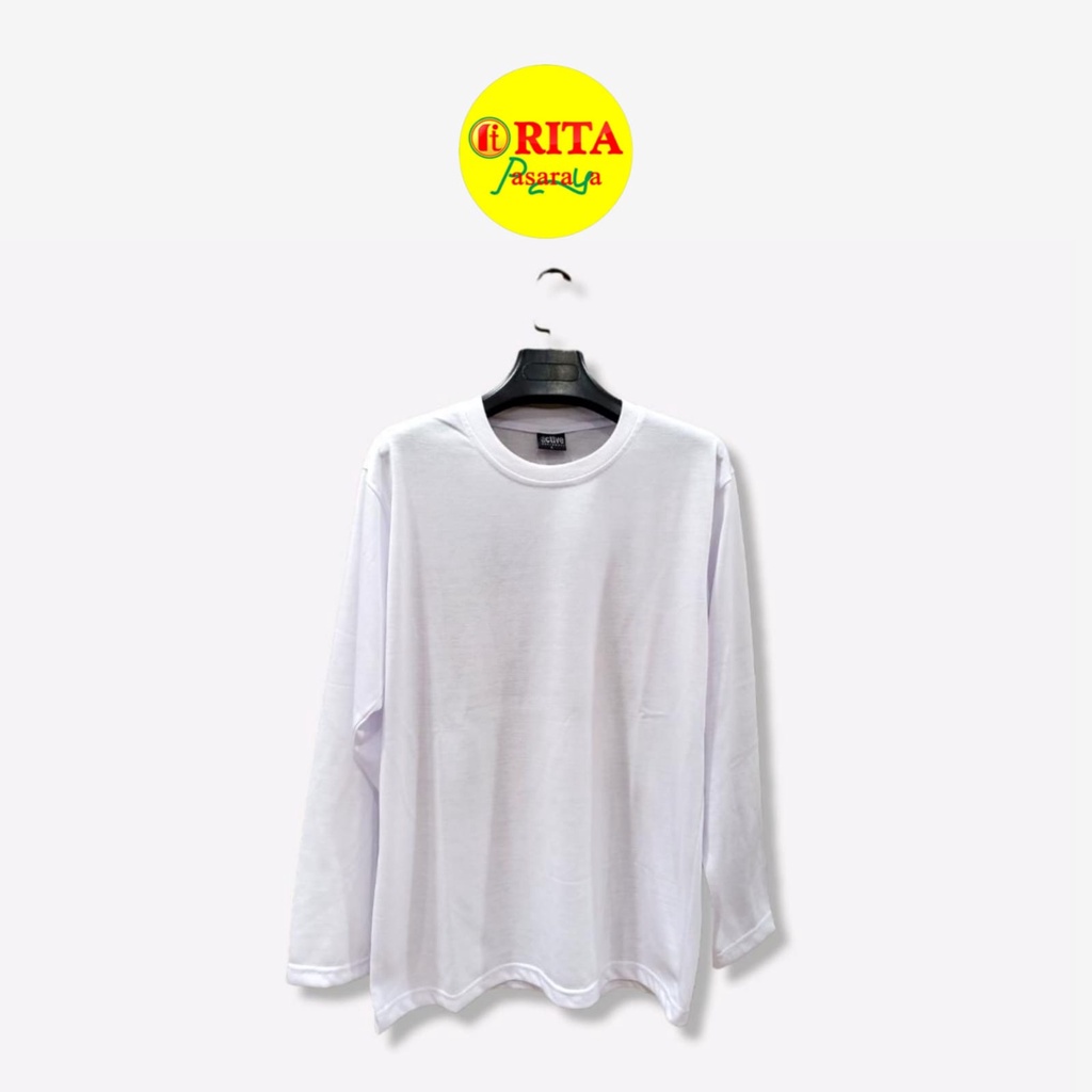 Kaos Polos Bahan Katun / Kaos Polos Unisex Lengan Panjang