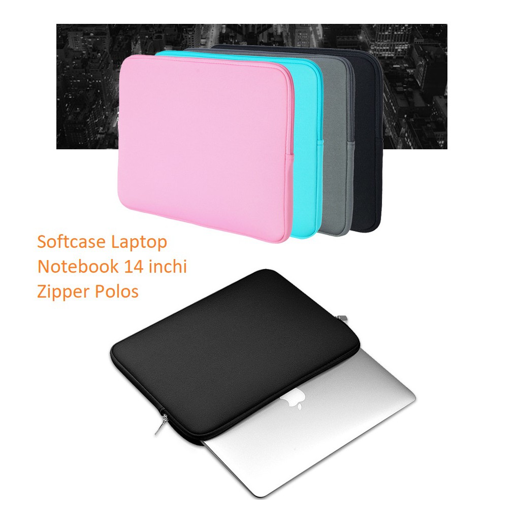 PL01 Softcase Laptop Notebook Asus 14 inchi Murah Zipper Pelindung Leptop Polos Soft Case Anti Gores Untuk Mc Book Apple Lenovo Acer Sekolah Kerja Jalan Wanita Cewek Perempuan Pria Cowo Laki Laki Anak Kuliah Note Net Book Cantik Bagus Korea Cover Inch