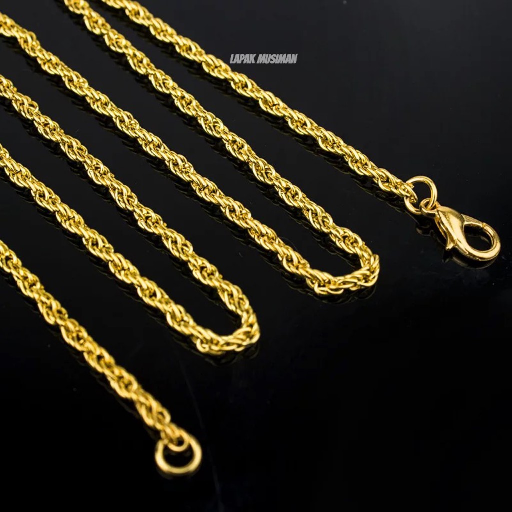 [Bayar di Tempat] KALUNG TITANIUM PRIA MODEL TAMBANG