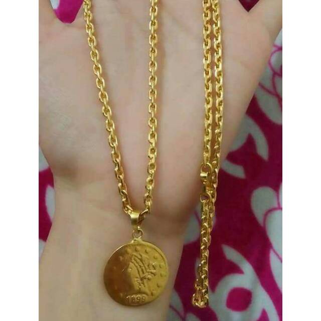 Kalung lapis emas 24karat