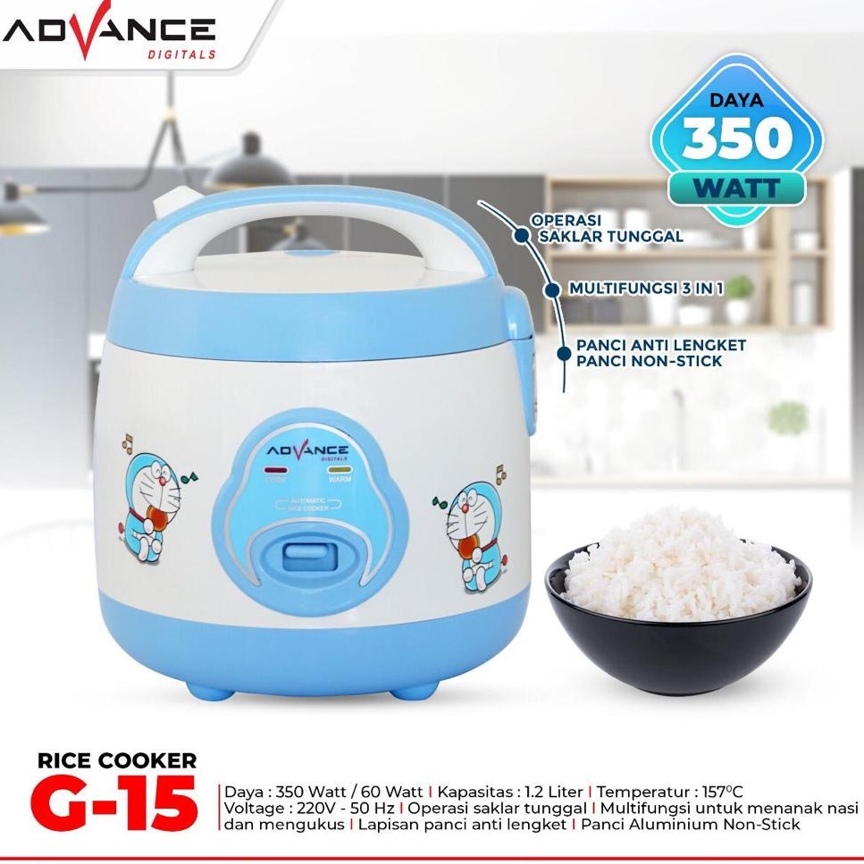 Advance Rice Cooker G15 Penanak Nasi Kapasitas 1.2 Liter Magic Com Mini rice cooker