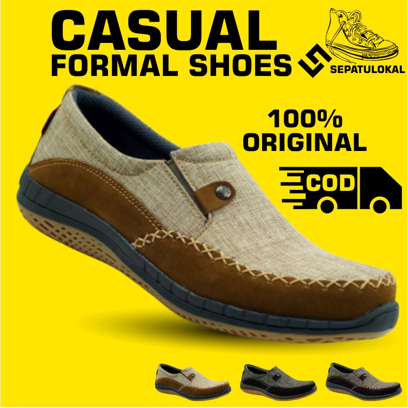 Sepatu Pria Selop Casual Crocs Cowok Spatu Slop Kerja Kulit Kasual Slip On Original Pria Dewasa
