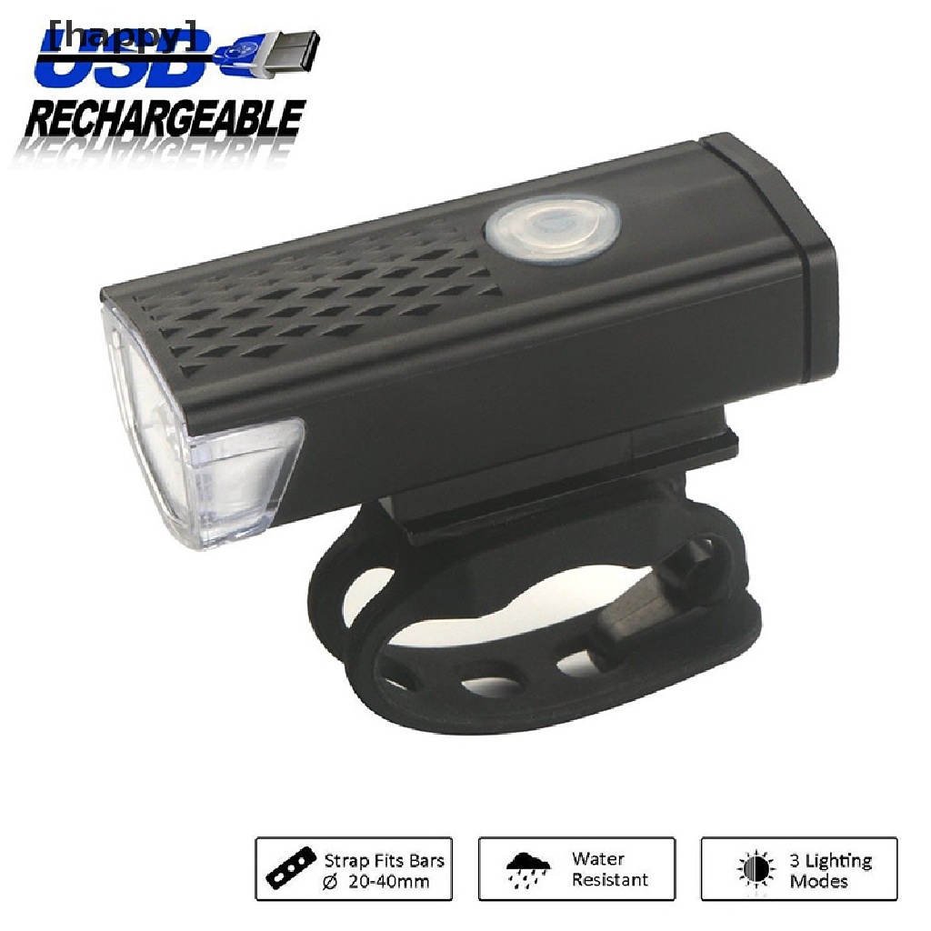 Ha Lampu Depan + Belakang Sepeda Led Usb Rechargeable