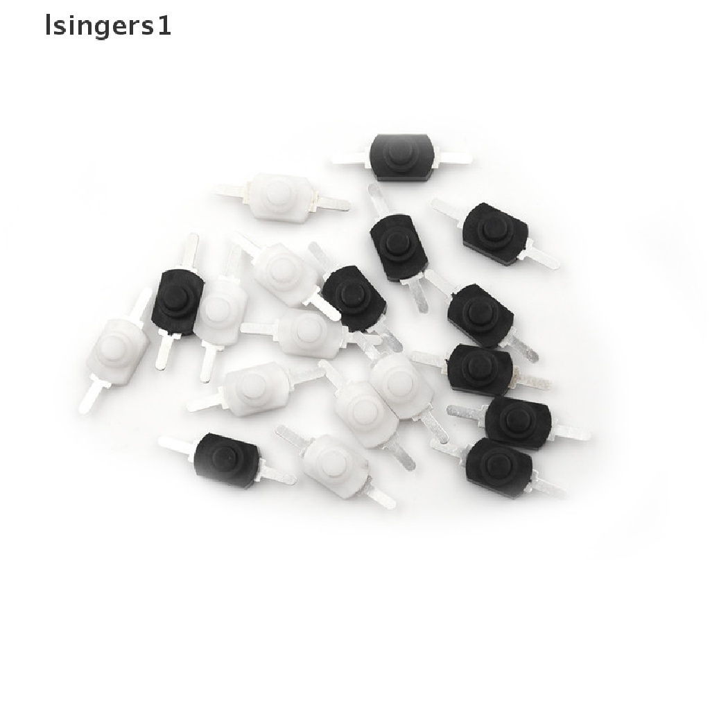 (lsingers1) 10pcs Saklar Tombol Tekan On / Off Mini 12x8mm DC 1A Warna Hitam Untuk Senter Elektrik